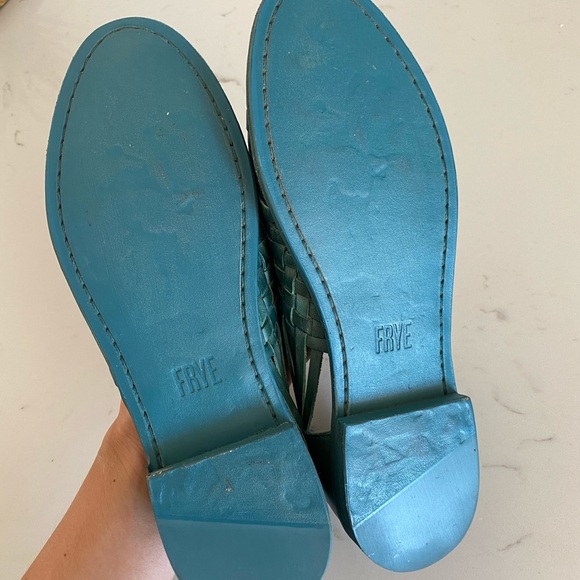 FRYE Turquoise Heather Huarache Slip On Flats - Picture 4 of 6